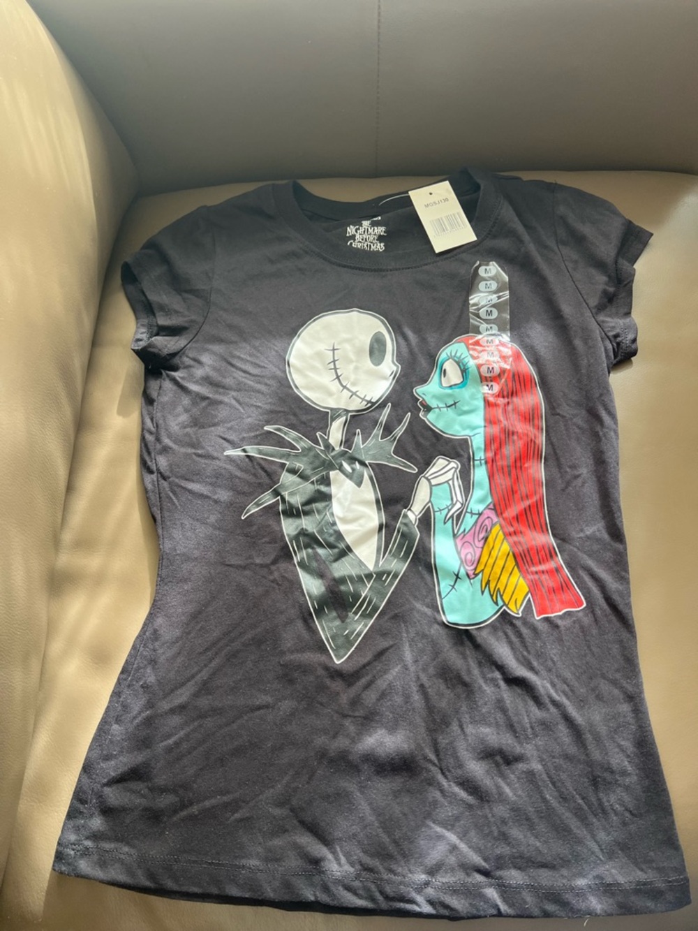 The Nightmare Before Christmas Sally & Jack Black Graphic Tee